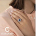Diamond and sapphire ring