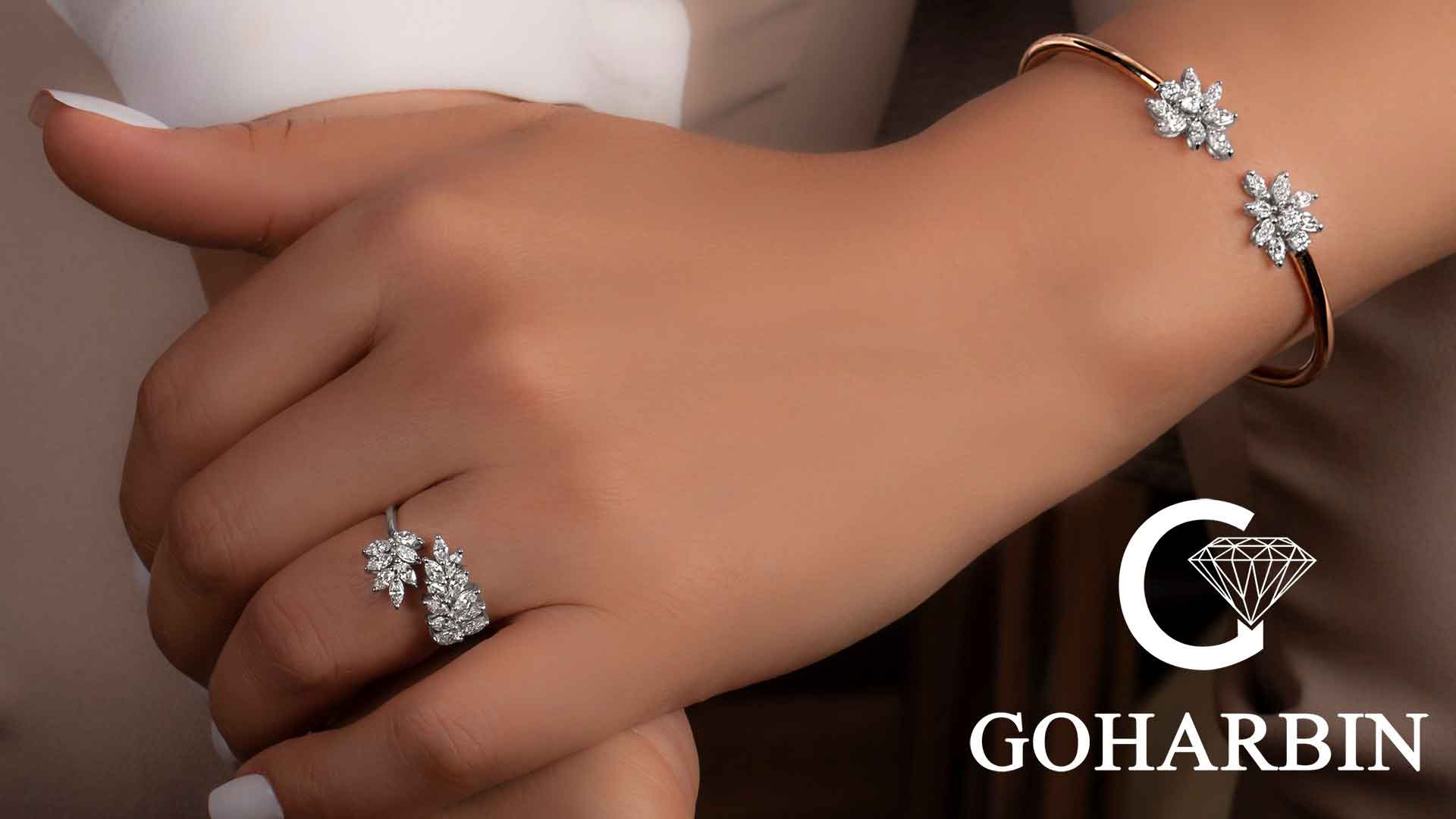 Rose gold diamond bracelet & Diamond ring